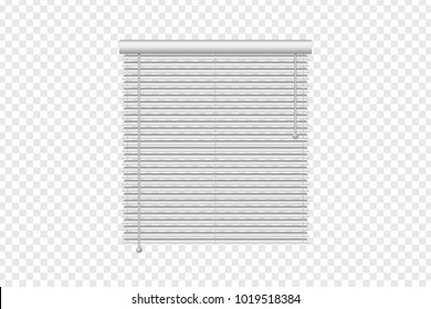 Vector realistic isolated vertical window blinds for decoration and covering on the transparent background. Concept of home interior and window shutters.