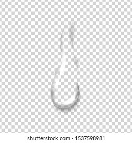 Vector realistic isolated water droplet for template decoration and covering on the transparent background.