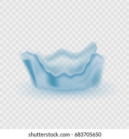 Vector realistic isolated water splash on the transparent background.
