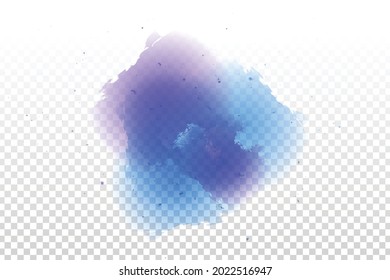 Vector realistic isolated watercolor splash effect for decoration and covering on the transparent background.