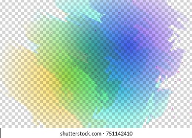 Vector Realistic Isolated Watercolor Splash Effect For Decoration And Covering On The Transparent Background.