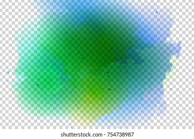 Vector realistic isolated watercolor splash effect for decoration and covering on the transparent background.