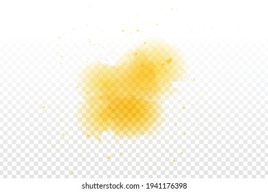 Vector Realistic Isolated Yellow Watercolor Splash Effect For Decoration And Covering On The Transparent Background.