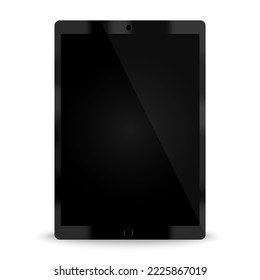 Vector realistic layout of a modern tablet. A design element for a website and promotion. A place for your text.