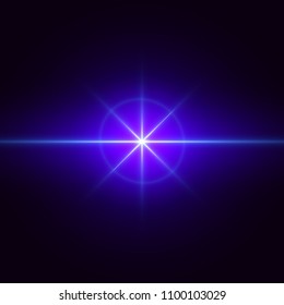 Vector realistic light lens flares, highlight. Lighting effects. Vector illustration.