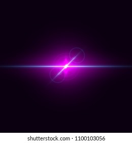 Vector realistic light lens flares, highlight. Lighting effects. Vector illustration.