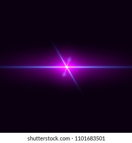 Vector realistic light lens flares, highlight. Lighting effects. Vector illustration.