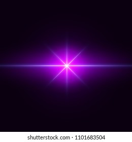 Vector realistic light lens flares, highlight. Lighting effects. Vector illustration.