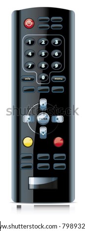 Vector of realistic looking remote control.