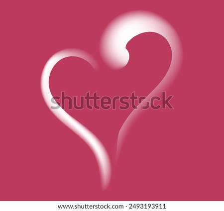 Vector realistic love steam. Coffee smoke. Tea steam. Vapor cigarettes wave flow. Isolated on pink background