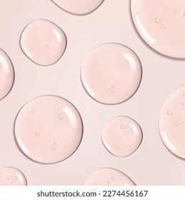 Vector Realistic Macro Beauty and Cosmetics Clear Gel or Foam Bubbles Element 3D Illustration for Poster, Book Cover or Advertisement Background.