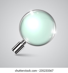 Vector realistic magnifier