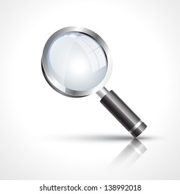 vector realistic magnifying glass design