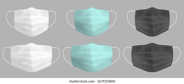 Vector realistic medical face mask