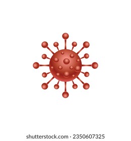 Virus microscópicos vectoriales realistas aislados en fondo blanco.