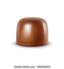 Vector Realistic Milk Chocolate Candy Isolated on White Background