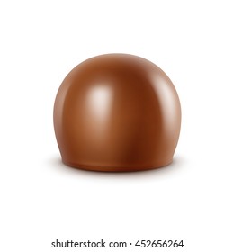 Vector Realistic Milk Chocolate Candy Isolated on White Background