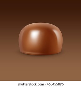 Vector Realistic Milk Chocolate Candy Isolated Background