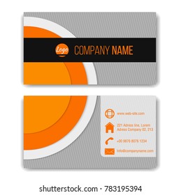 Vector realistic modern creative business card template on a white background, Easy to change for your design. Vector illustration. EPS10