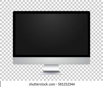 Vector realistic monitor template, for presentation, web, design.