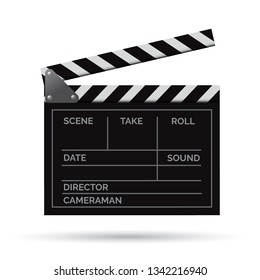 Movie Clapper Isolated On White Background Stock Photo 771543814 ...