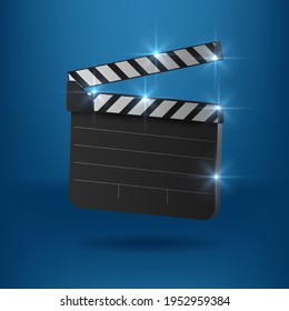 Vector Realistic Movie Clapper Slapstick