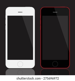 Vector Realistic New Mobile Phone, isolated