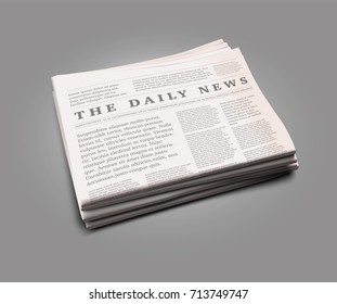 Vector realistic newspaper with empty space to add your own text and pictures.