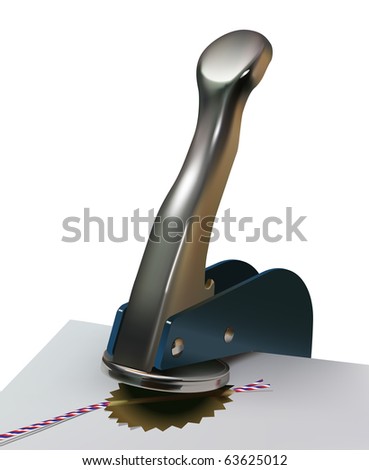 vector realistic notary seal isolated on white background