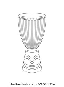 Vector realistic outline sketch on a white background