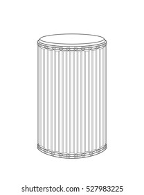 Vector realistic outline sketch on a white background
