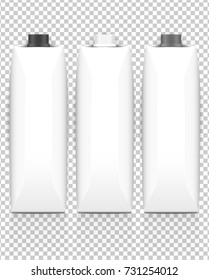 Vector realistic packing set isolated on transparent background