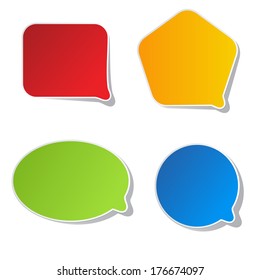 Vector realistic paper sticker
