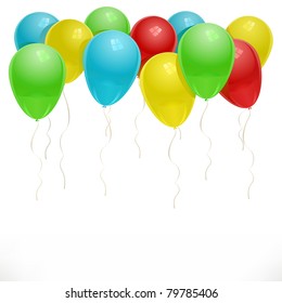 vector realistic party balloons