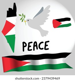 fondo de mensaje de paz realista vectorial.
