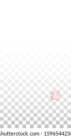Vector Realistic Petals and Hearts Confetti. Flying Sakura and Hearts on Transparent Background. Mother Day Background. Spring Romance Design. Vector Illustration for Proposal Design.