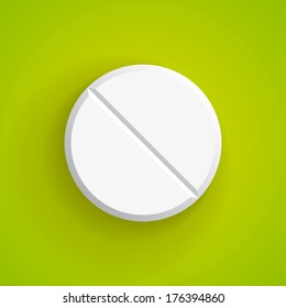 Vector Realistic pill, eps10
