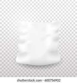 Vector realistic pillow on the transparent background.