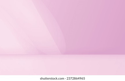 Vector realistic pink background for product presentation vector illustration of light peach color empty space.