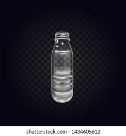 Vector Realistic Plastic Container Mineral Water Bottle Beverage Label Isolated Empty Plastic Water Bottle Beverage Drinking Mineral vector Plastic Object Isolated 3D Empty Label illustration isolated