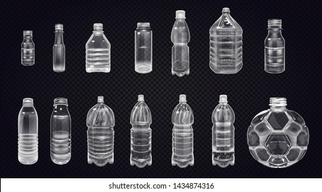 Vector Realistic Plastic Container Mineral Water Bottle Beverage Label Isolated Empty Plastic Water Bottle Beverage Drinking Mineral vector Plastic Object Isolated 3D Empty Label illustration isolated