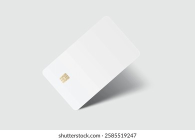 Vector realistic plastic credit card templates. Blank debit card with chip card on background. Mockup empty design for online business and finance, technology payment, digital payment concept.
