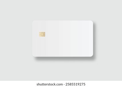 Vector realistic plastic credit card templates. Blank debit card with chip card on background. Mockup empty design for online business and finance, technology payment, digital payment concept.
