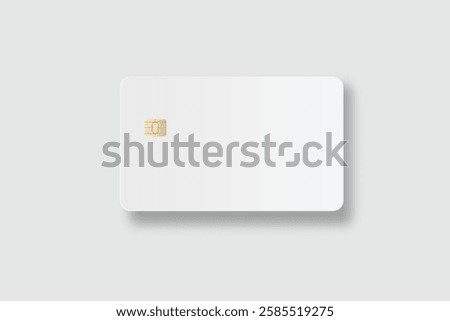 Vector realistic plastic credit card templates. Blank debit card with chip card on background. Mockup empty design for online business and finance, technology payment, digital payment concept.
