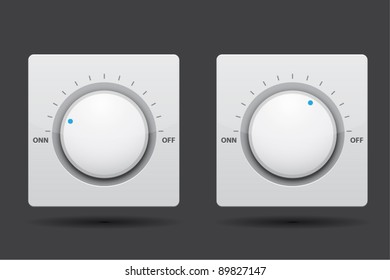Vector realistic power icon (ON/OFF)