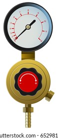 vector realistic pressure controller on white background