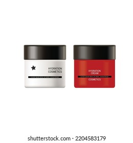 Vector realistic product placement label mockup for hair care products