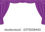 Vector realistic purple curtain background.