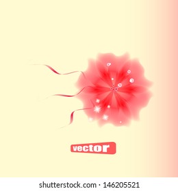 Vector realistic purple flower 