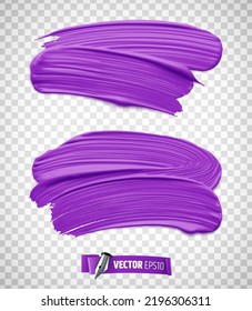 Vector Realistic Purple Paint Brush Strokes Stock Vector (Royalty Free ...